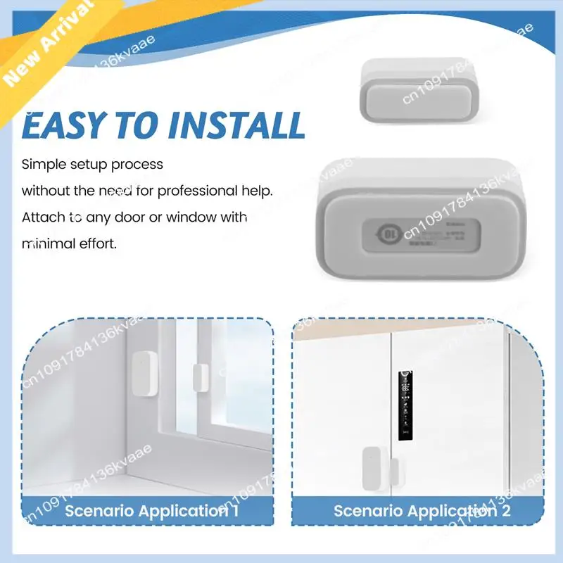 M01K Door Window Sensor Smart Home Security Window Detector Door Sensor Switch Handle Window Alarm Contact Sensor