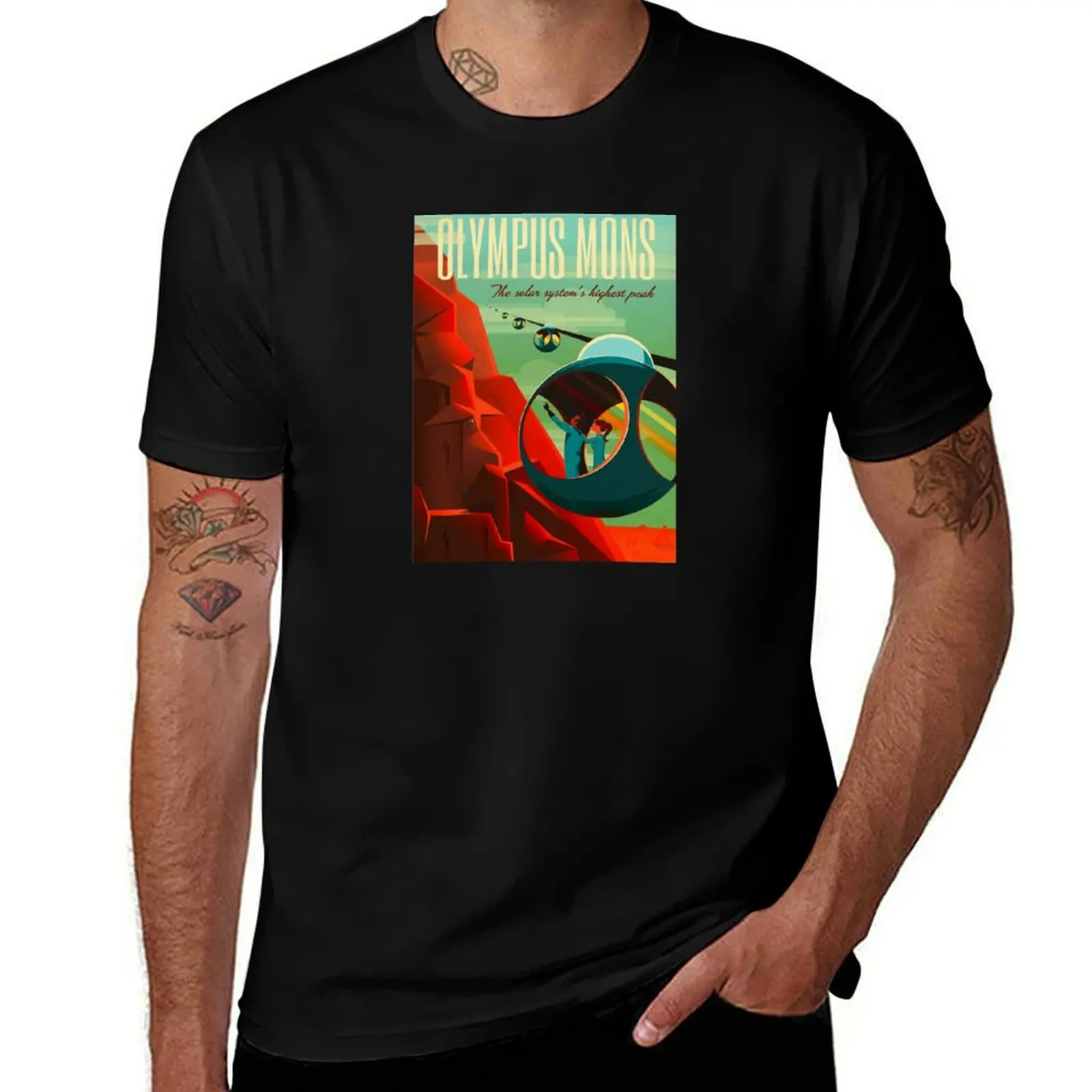 

Olympus Mons - Space Travel T-Shirt for a boy summer clothes football t shirt mens graphic t-shirts funny