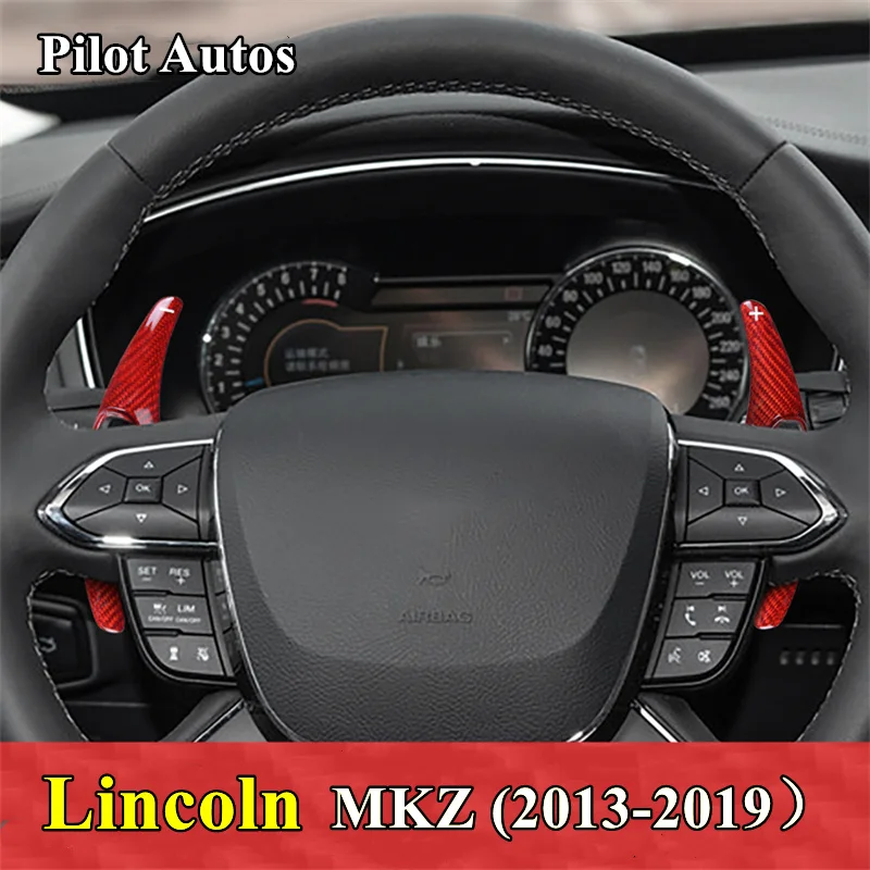 

Genuine Carbon Fiber Steering Wheel Shift Paddle Extended Shifter Trim Cover For Lincoln MKZ 2013 2014 2015 2016 2017 2018 2019