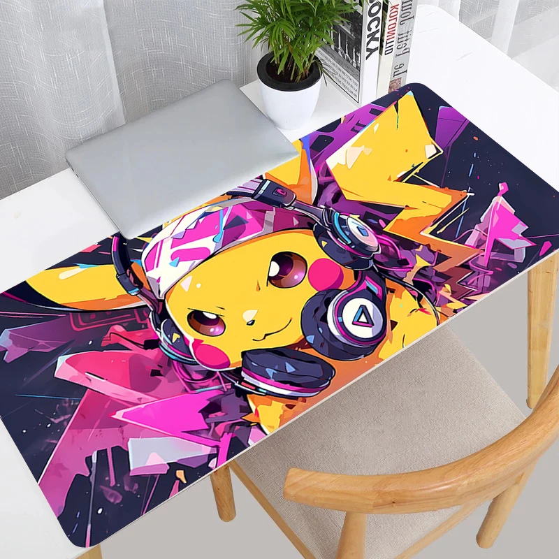 

Mouse Pad Large Gamer Keyboard Desk Mouse Mat Carpet Laptop Edge White Rubber Tapis Souris Gaming Notbook XXL Pokemons Mousepad
