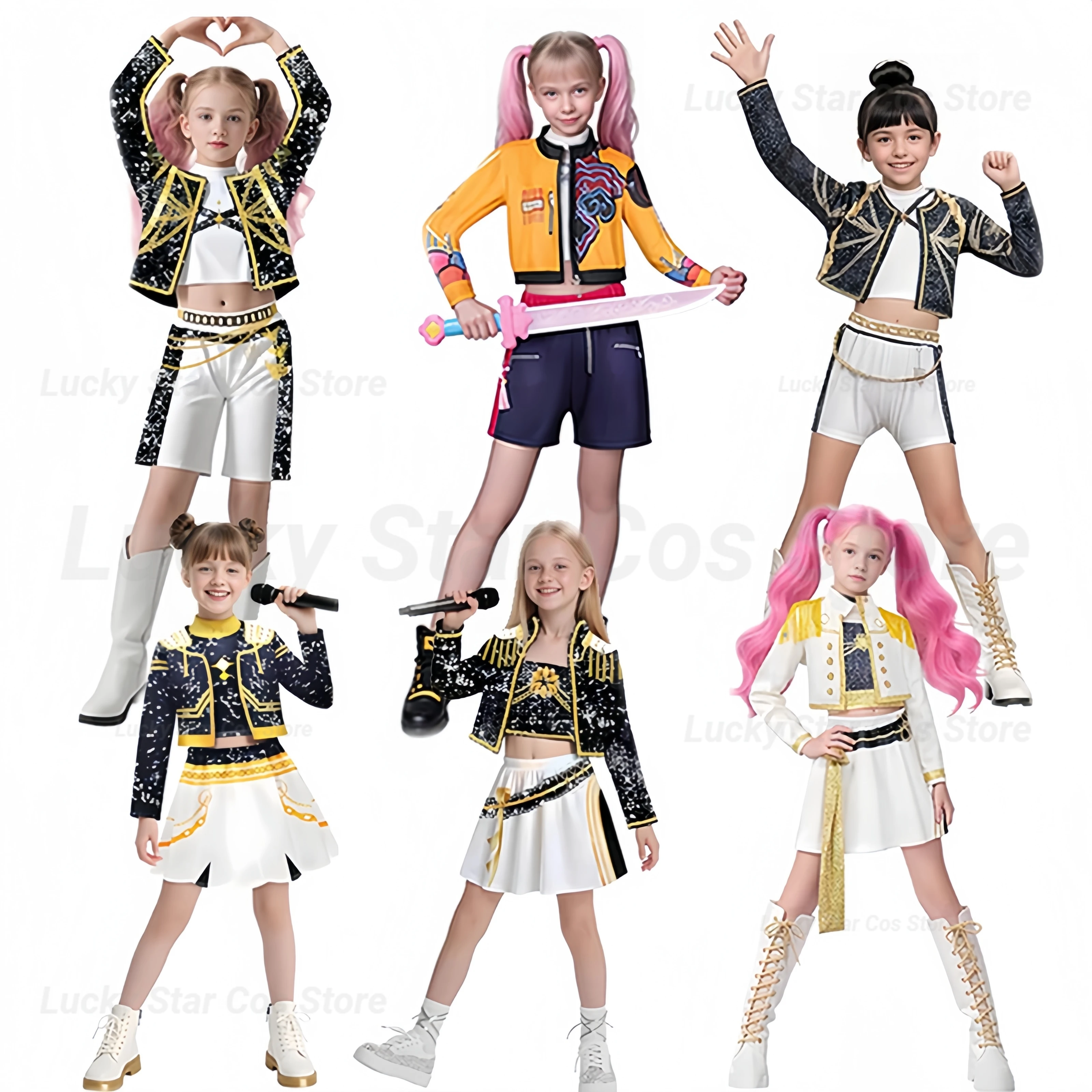 

K-Pop for Demon Hunters Mira Rumi Zoey 3D Printed Outfits Movie Fashion Cosplay Costume Halloween Carnival School Per