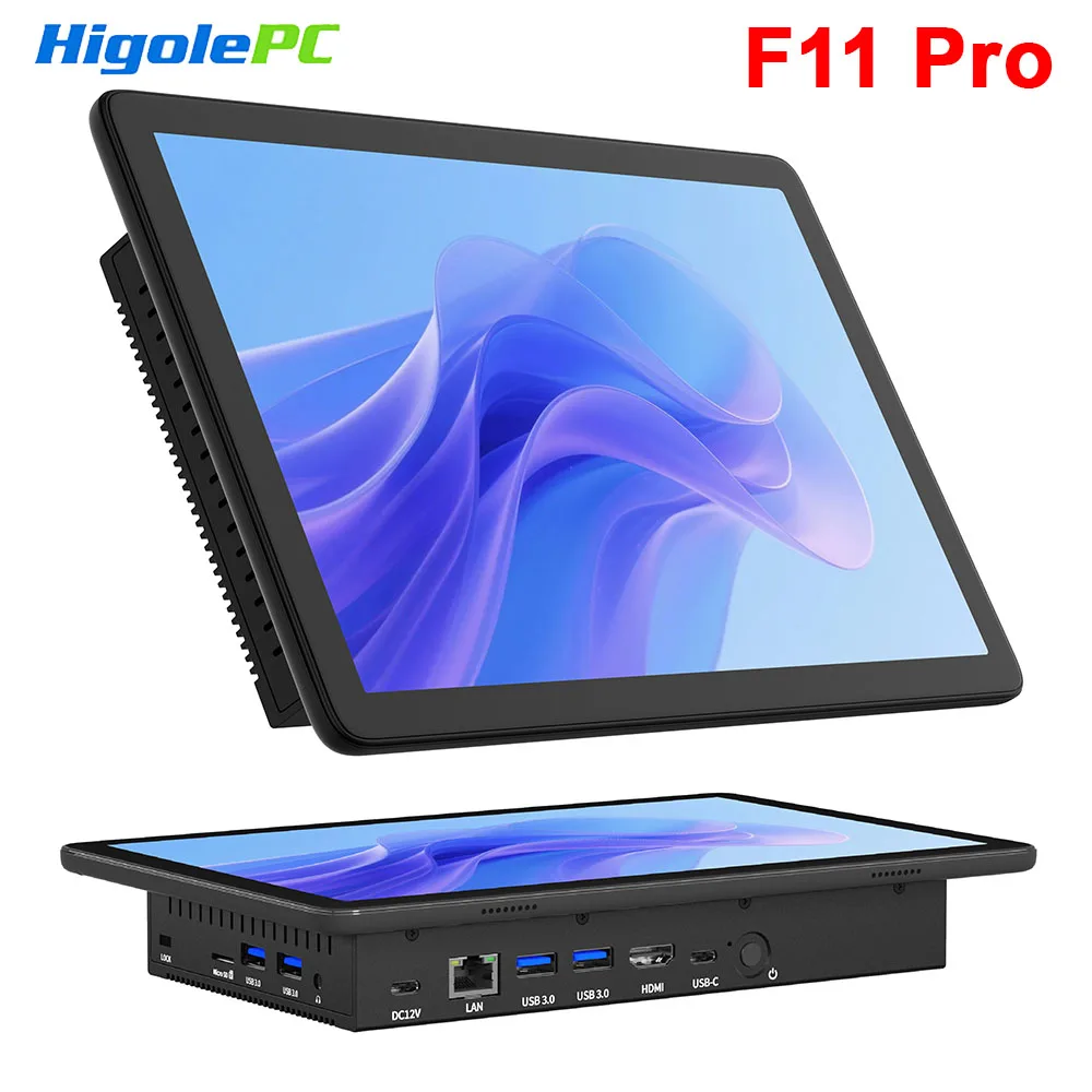 히골 F11 11.6인치 팬리스 미니 PC 인텔 N5095 윈도우 11 8GB 128GB LPDDR4 WiFi5 BT5.0 4K HD RS-232 RJ45 임베디드 오피스 컴퓨터