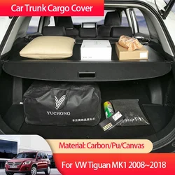 For Volkswagen VW Tiguan 5N MK1 2008~2018 2009 2010 Car Trunk Cargo Cover Luggage Storage Rear Boot Tray  Shielding Shade Auto