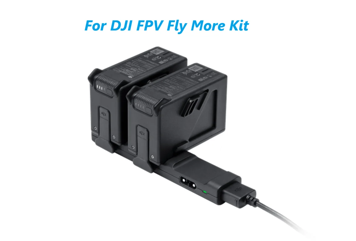Intelligent Flight Battery More Kit 2000mAh for DJI FPV Drone, Two Batteries with One Charging Hub