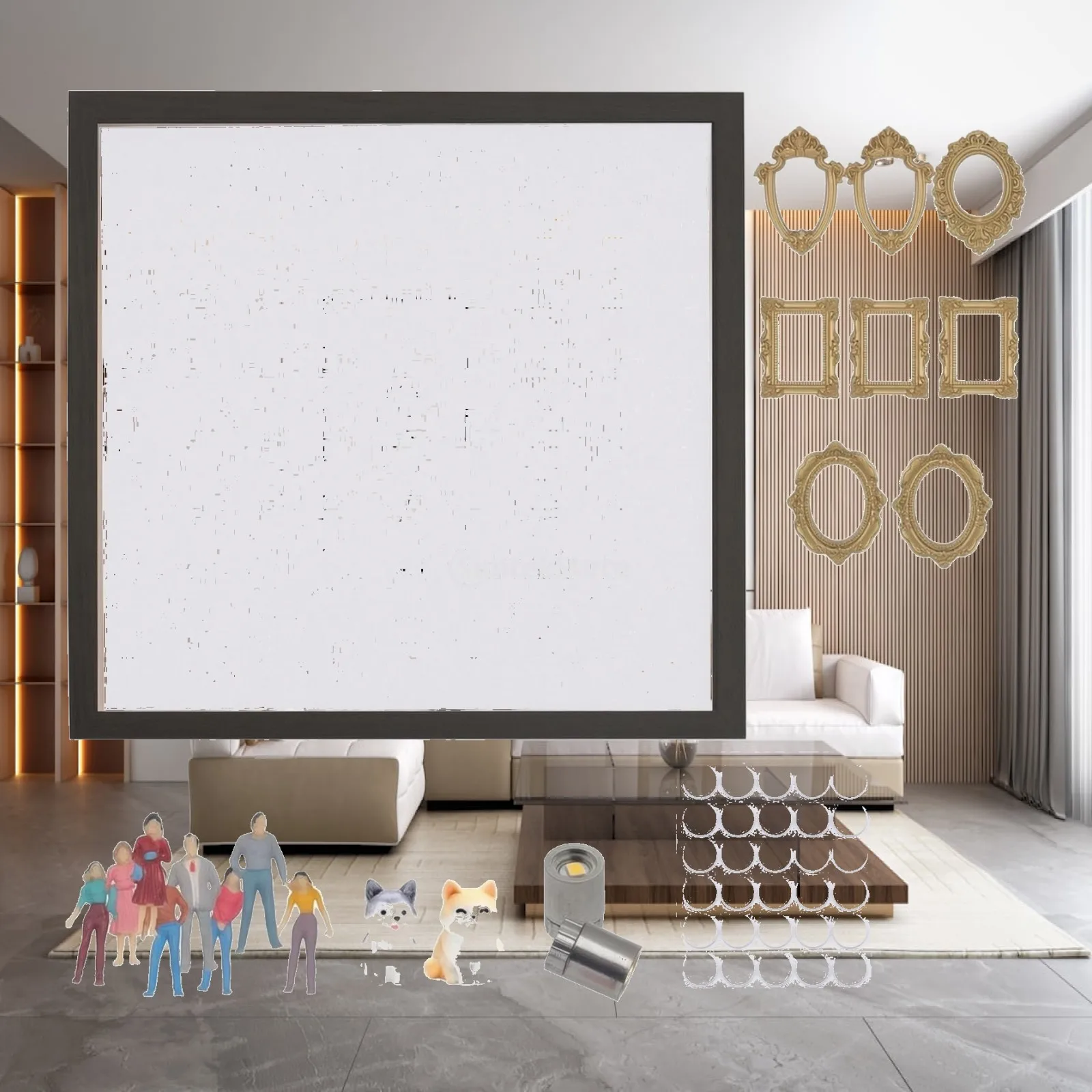 3D Shadow Box with Lighting Components Illuminated DIY Miniature Museum-Style Shadow-Box Picture Frame Miniature Scene Craft Kit