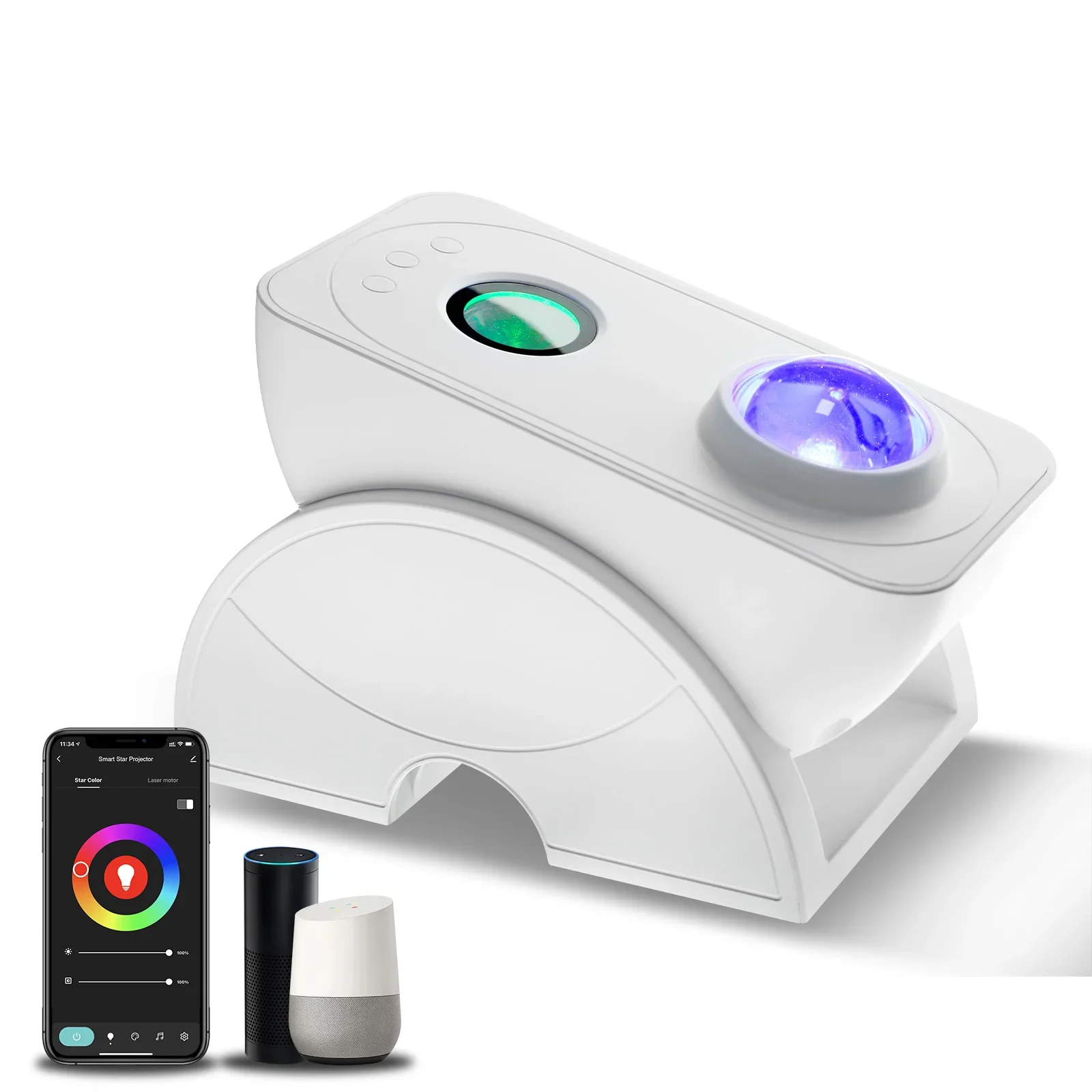 

Smart Voice Control LED Star Starry Sky Atmosphere Night Light Projector Laser Nebula Galaxy Projector