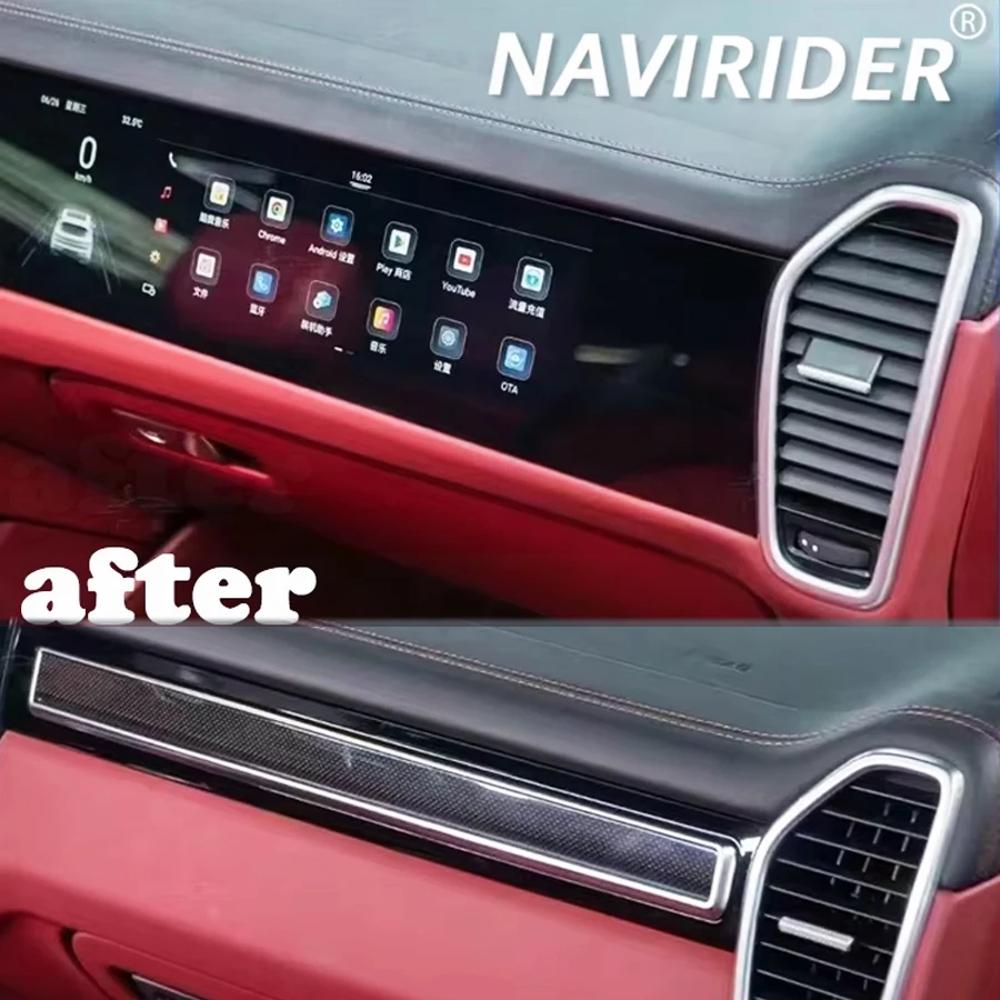 

Car Copilot Carplay Android Screen For Porsche Cayenne 2018-2023 GPS Navigation Multimedia Player HeadUnit Radio Media