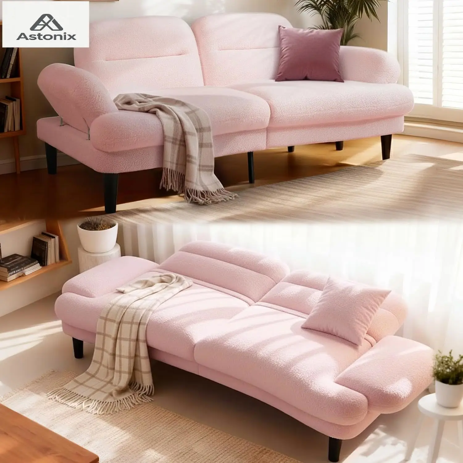 79” Futon Sofa Bed,…