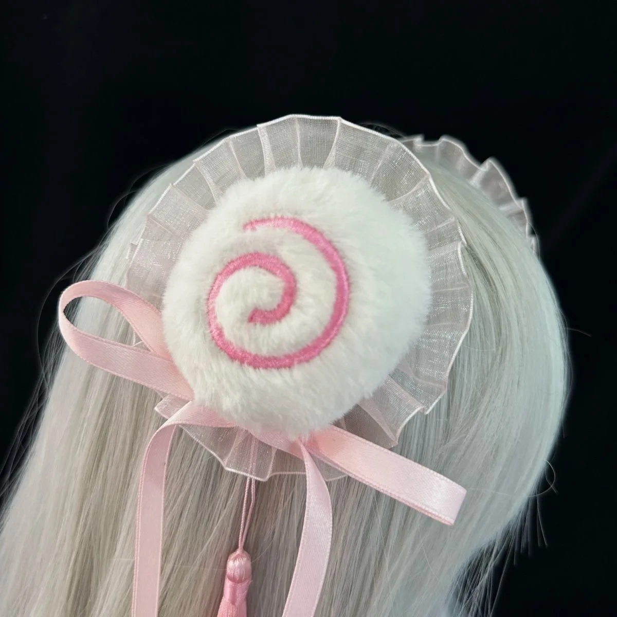 Coiffure Cheongsam en peluche tourbillonnante, dentelle douce, pince à chignon, couvre-chef Cosplay, accessoires pour cheveux Lolita