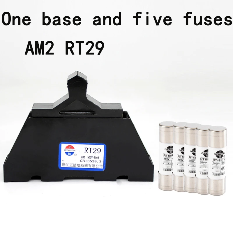 

AM2 RT29 base with 5 pieces R015 fuse AC380V 1A 2A 3A 4A 5A 6A 8A 10A 12A 16A 20A 25A 32A 40A