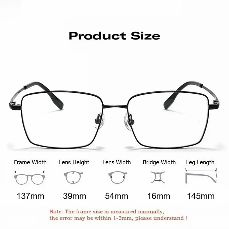 نظارات طبية بصرية للرجال بتصميم بسيط من Braz، وصفة مخصصة لقصر النظر، نظارات فوتوكروميك #3