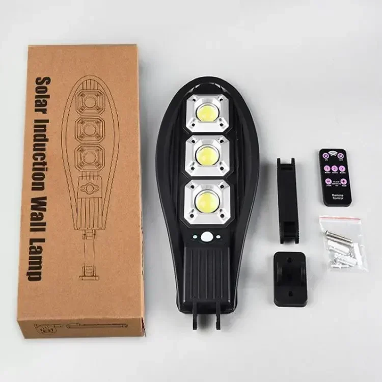 Outdoor Home Remote Control Solar Light Body Sensor Intelligent Garden Light High Power COB Waterproof Street Lights