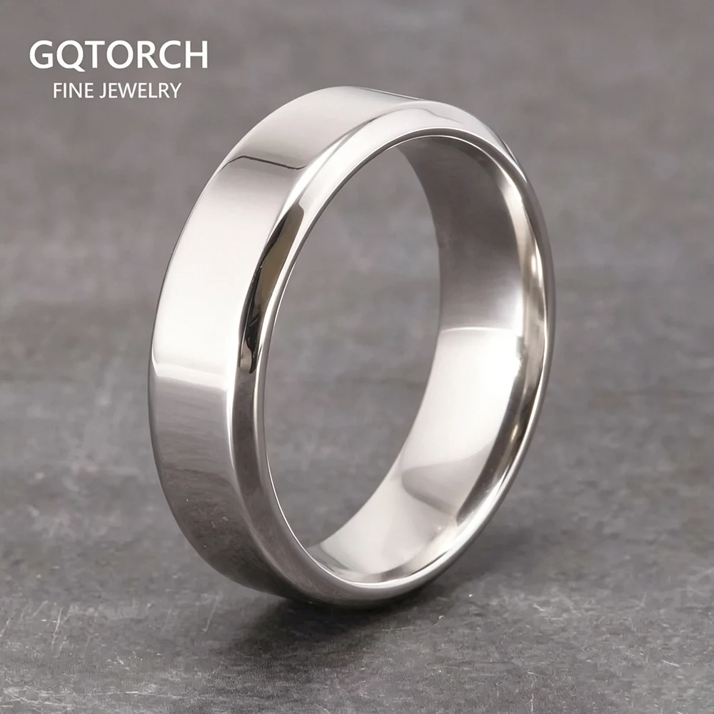 925 Sterling Silver 6mm Classic Polished Ring for Men and Women Free Name Engraved Inside Smooth Wedding Band Minimalism Jewelry