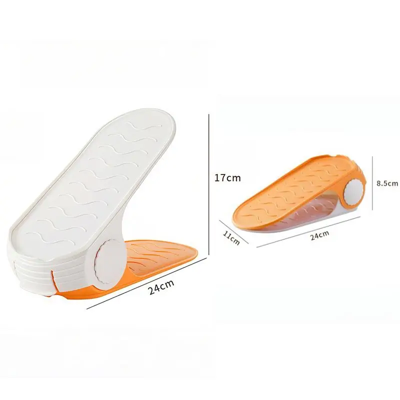 Space Saving Double Layer Shoe Stacker Adjustable Height Durable Shoe Rack for Bedroom Home Organization