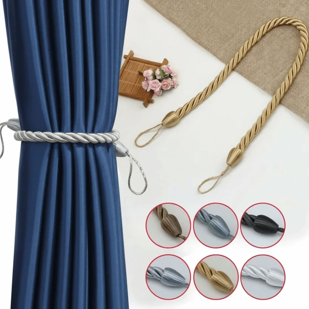 2pcs Curtain Rope Buckle Rope Cotton Home Decoration Curtain Tieback Curtain Accessory Curtain Drape Tie Backs