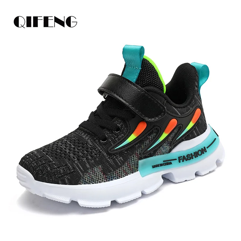 

2025 Boys Girls Shoes for Kids Korean Shoes Summer Autumn Winter Chunky Sneakers Big Kids Shoes Spring Fashion Net Shoes Black