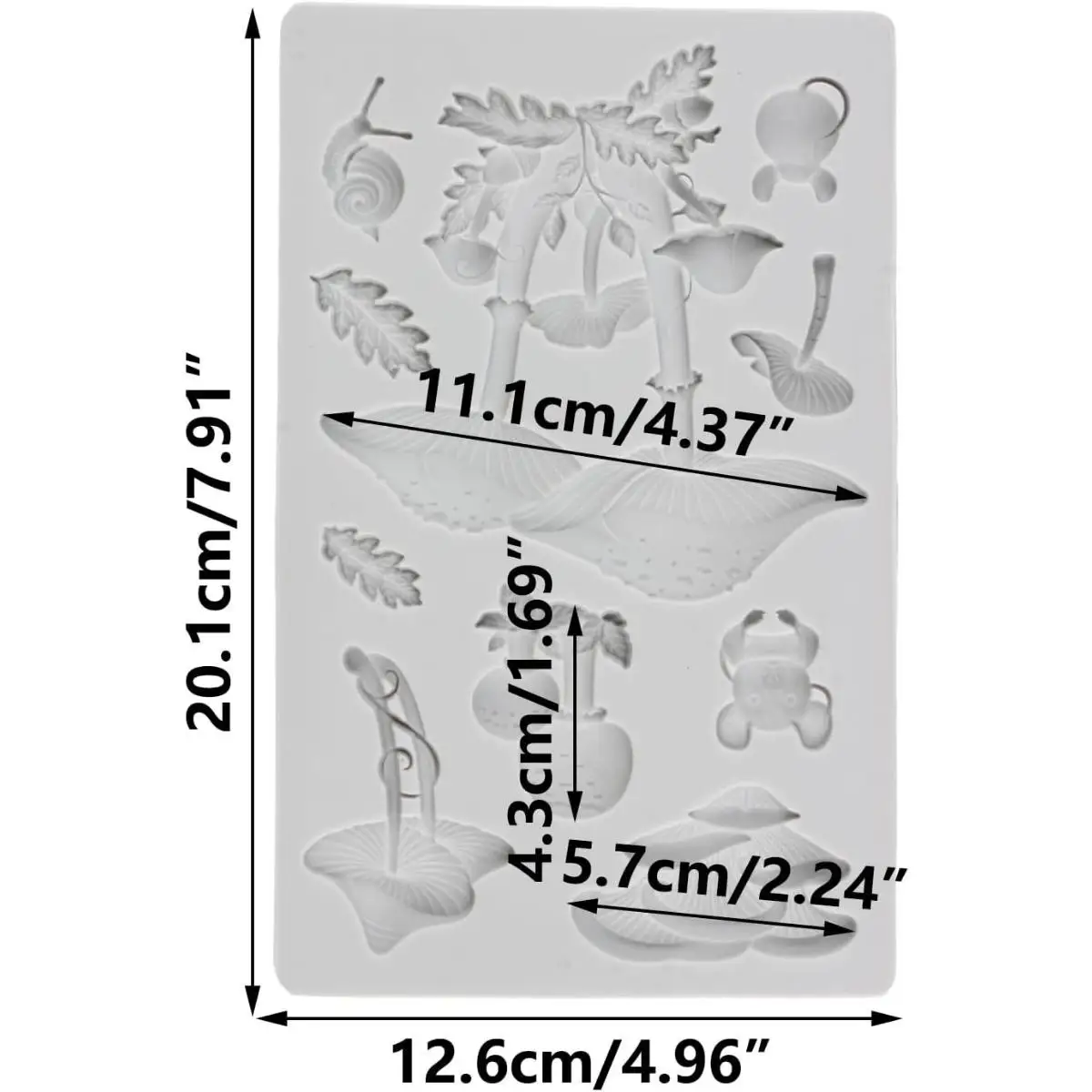 Mushroom Chocolate Mould Fungi Ginkgo Biloba Silicone Moulds Cake Decorating Candy Chocolate Gum Paste Polymer Clay Moulds