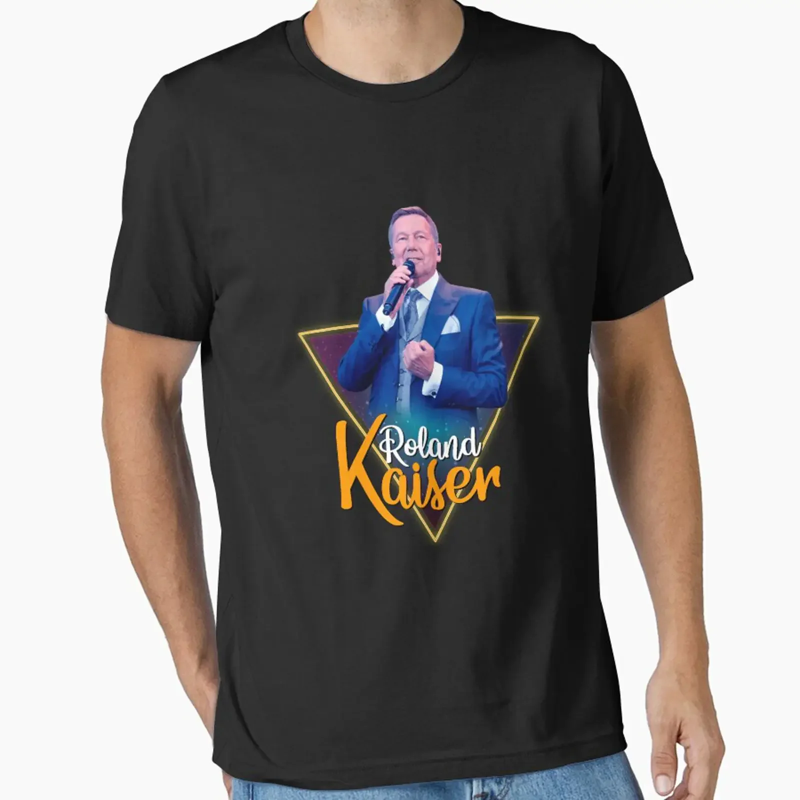 Roland Kaiser designed and sold by Elsayed Mosaad vintage Washed Versatile Soft Top For Everyday Wear streetwear Comfortable