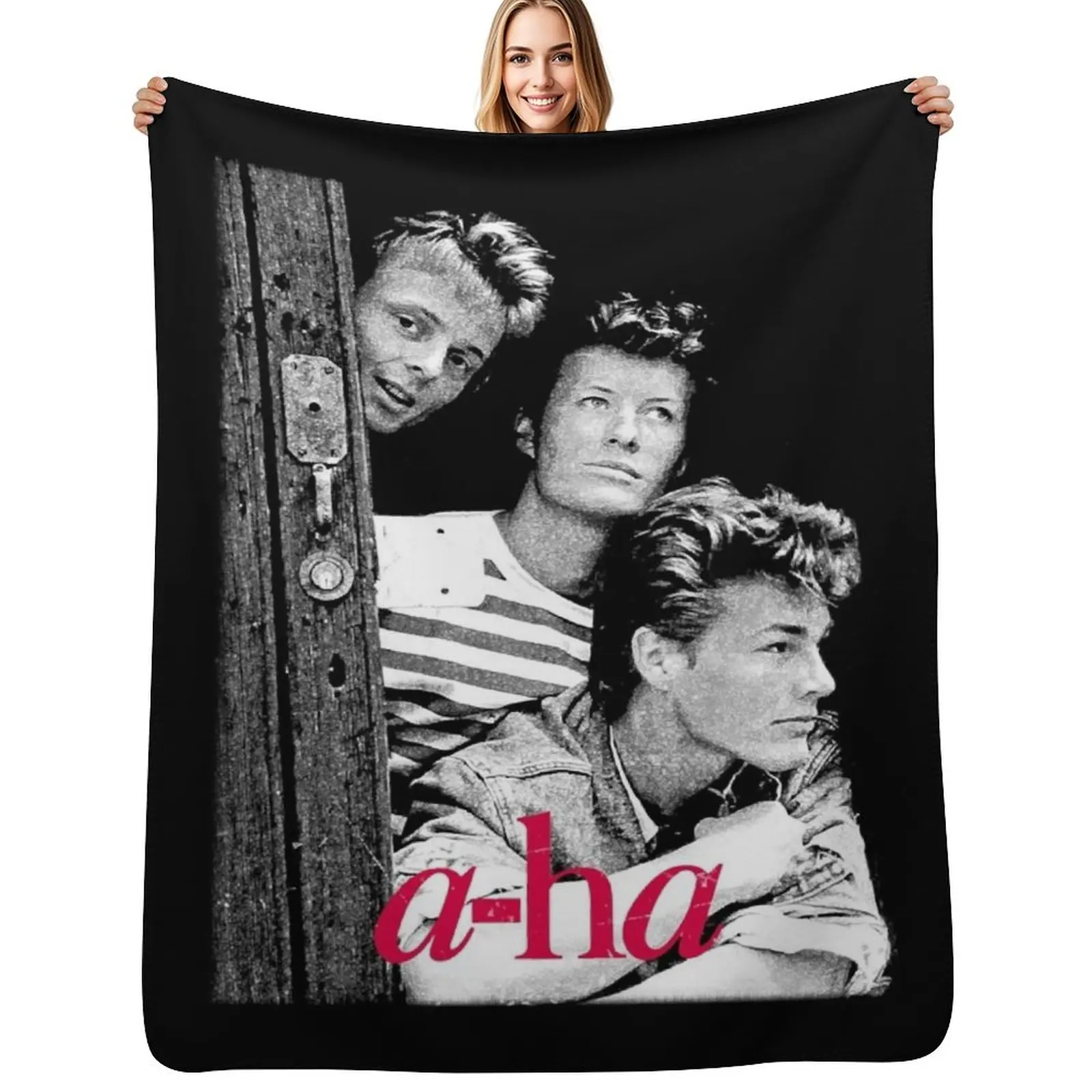 a-ha band 80s retro classic tshirt design Throw Blanket Luxury Vintage Moving sofa bed Luxury St Large Blankets
