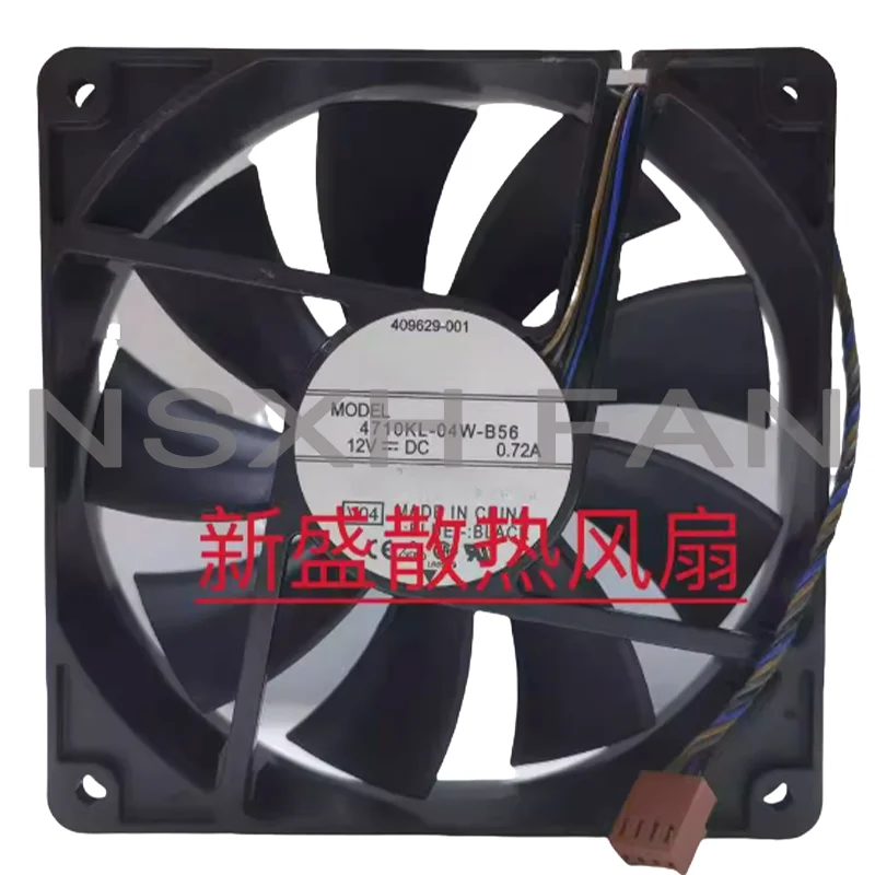 

4710KL-04W-B56 DC12V 0.72A Four-wire Cooling Fan