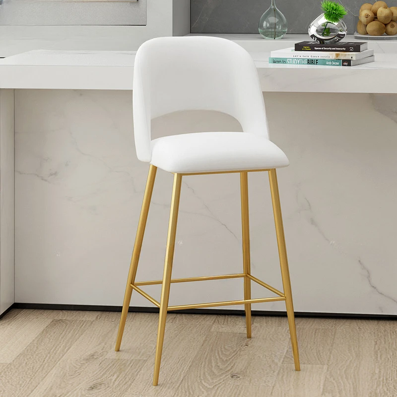 

Backrest Bar Chair Nordic Chairs Antique Furniture Make Up Kitchen Stool High Swivel Tabouret Design Luxury Poltrona Metal Salon