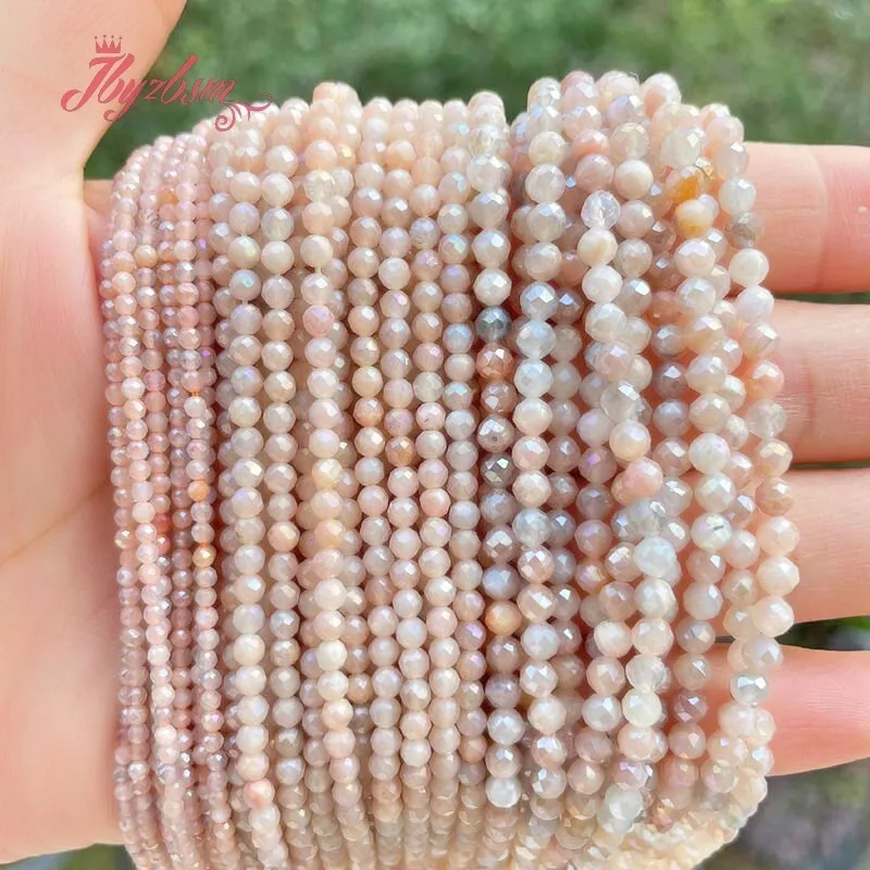 

Natural Multicolor Sunstone Faceted Round Stone Beads For DIY Jewelry Making Necklace Spacer Strand 15 Inches 2mm 3mm 4mm