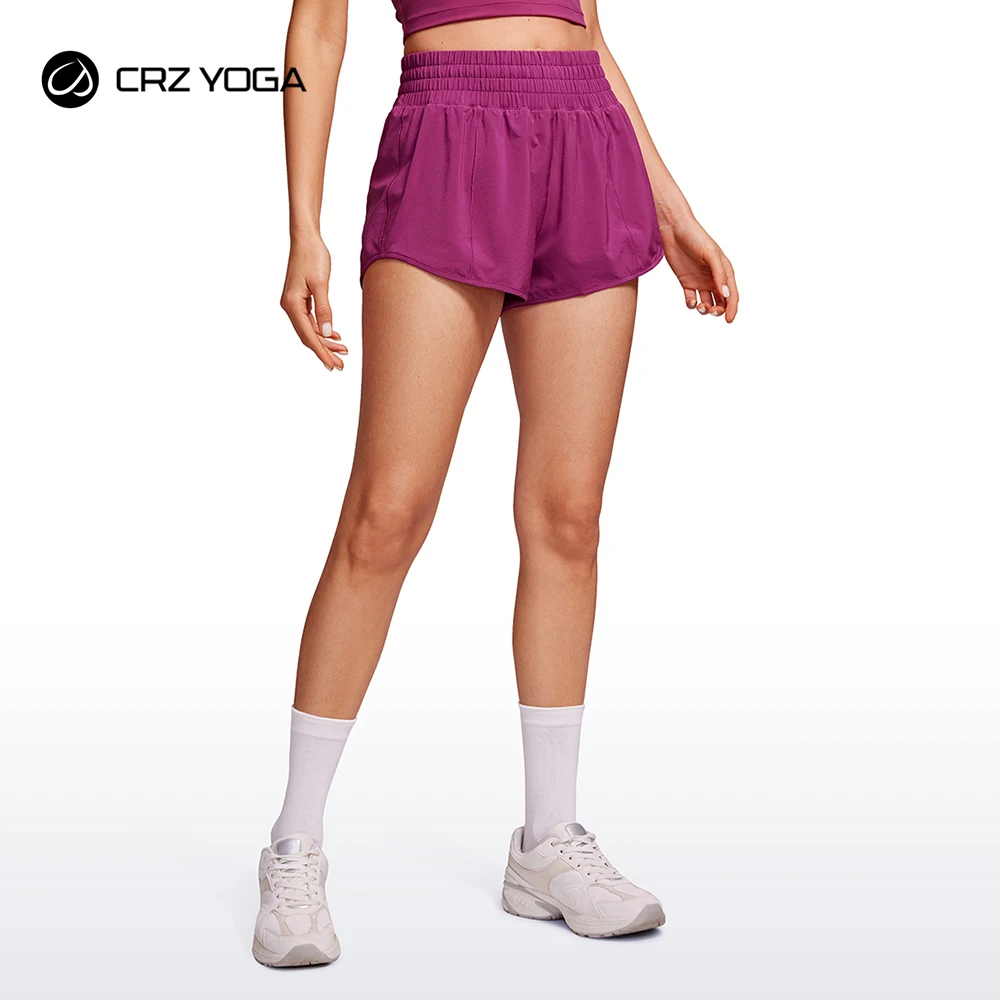 CRZ YOGA High Waisted Running Shorts for Women 2.5\