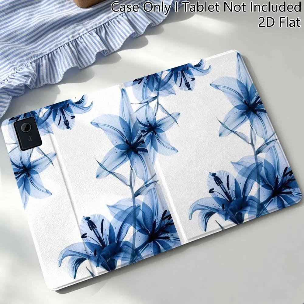 

Flower Blue Art Beautiful For Xiaoxin Lenovo Tab Pad K11 K10 M10 P11 3rd Plus Pro Legion Y700 Y900 Gen4 2 Tablet Case Gift