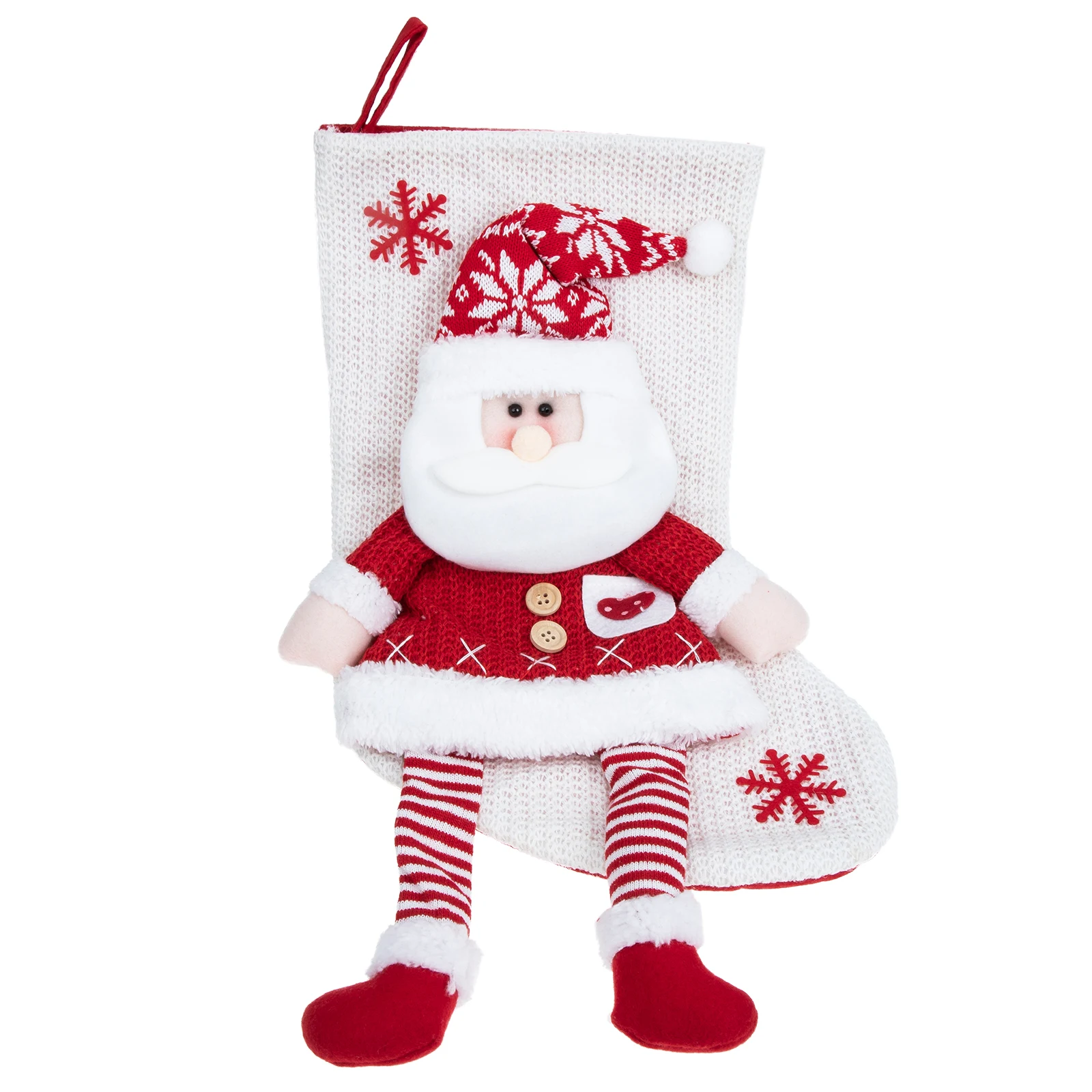 

Festive Christmas Tree Decorations Stocking Pendant Hanging Gift Bags Xmas Candy Treat Storage Party Favors for Family Friends