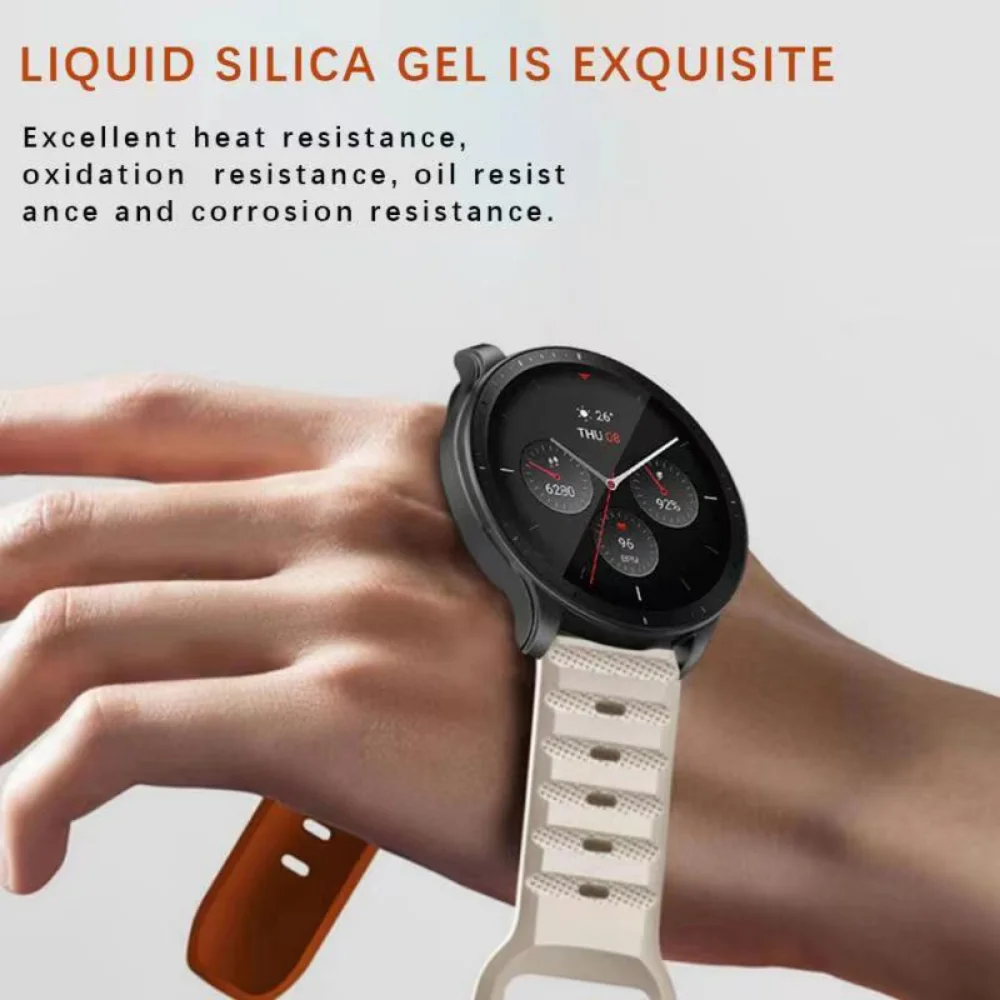 

20mm 22mm Silicone Band for Amazfit Active 2/Bip 3 3 Pro GTR 2 3 4 GTS 2e 3 4 mini Bracelet for Amazfit Bip 6 5/Balacne/Stratos