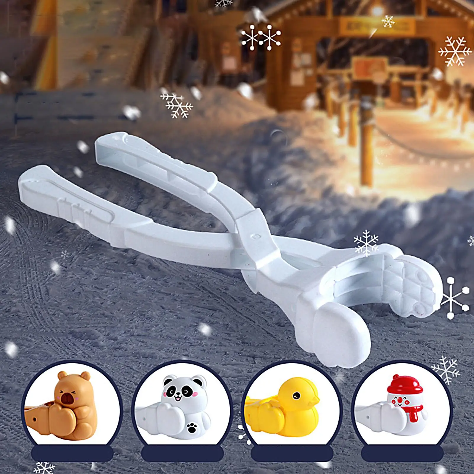 ที่ทำลูกบอลหิมะ 3 มิติ รูปคาปิบาร่าน่ารัก สำหรับเด็ก เล่นกลางแจ้ง ฤดูหนาว ทราย หิมะ แม่พิมพ์ ของเล่นกีฬาสนุกๆ สำหรับการต่อสู้ลูกบอลหิมะ