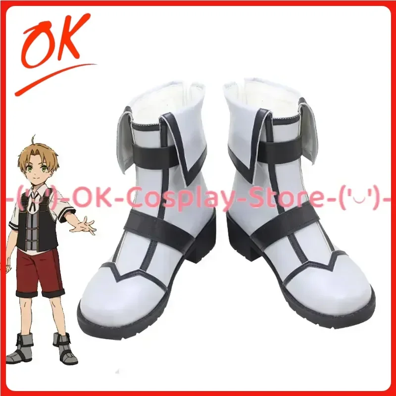 [Aangepast] Kids Rudeus Greyrat Cosplay Schoenen Anime Game Rollenspel Kostuum Prop Halloween Carnaval Party PU Lederen Laarzen