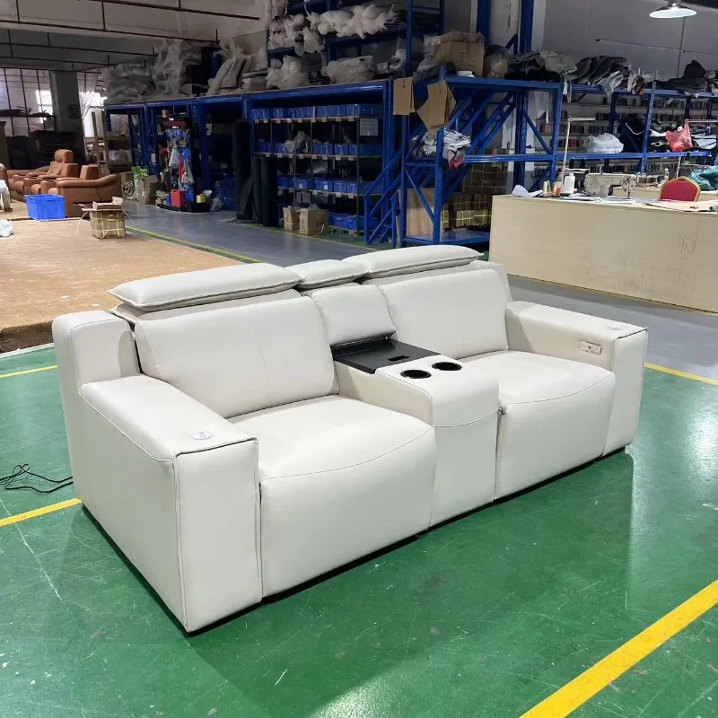 Furniture Manufacturer Home Theater Seating Genuine Leather Electric Recliner Sofa Cinema Sofacinema Seats