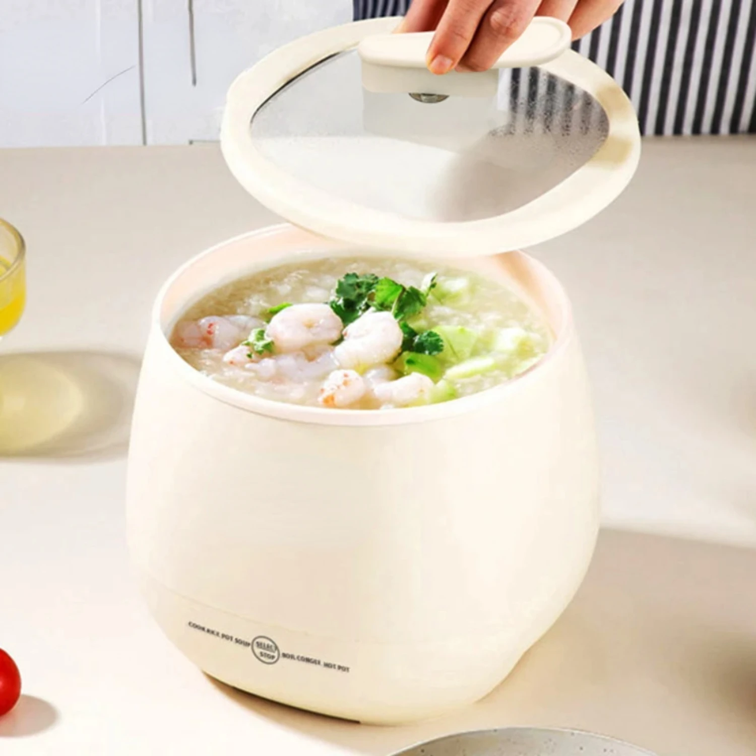 

1.8L Portable Smart Rice Cooker - Multifunctional Non-Stick Rice Cooking Pot for Cooking Rice, Soup, for Dorms & Small Kitchens