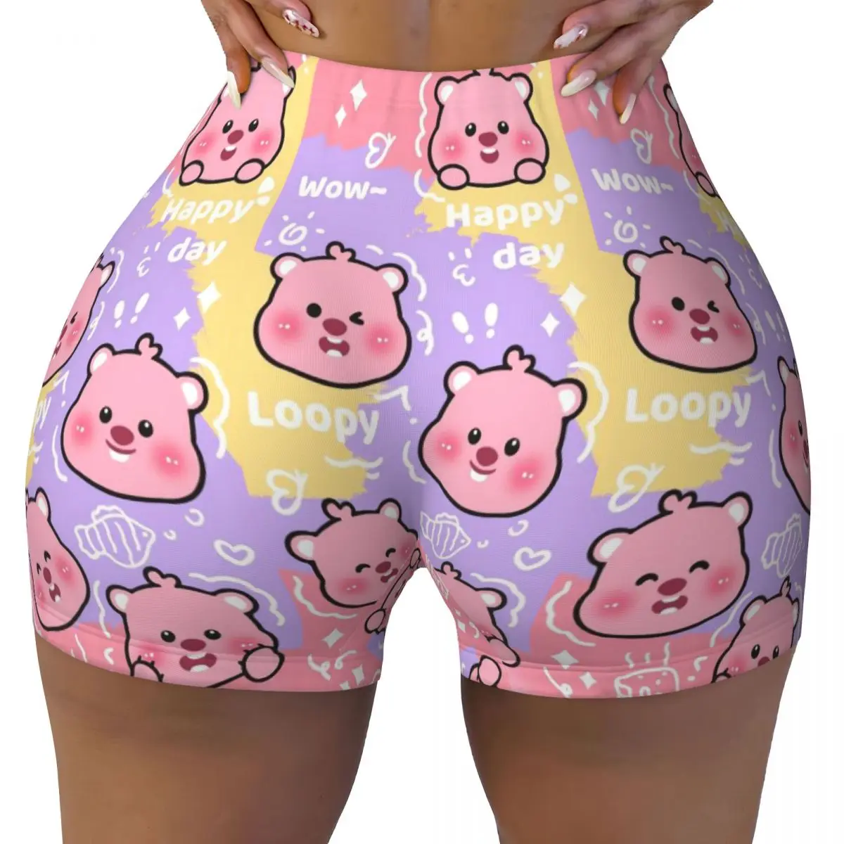 

Custom Zanmang Loopy Anime Workout Shorts Women's Gym Running Biker Yoga Shorts