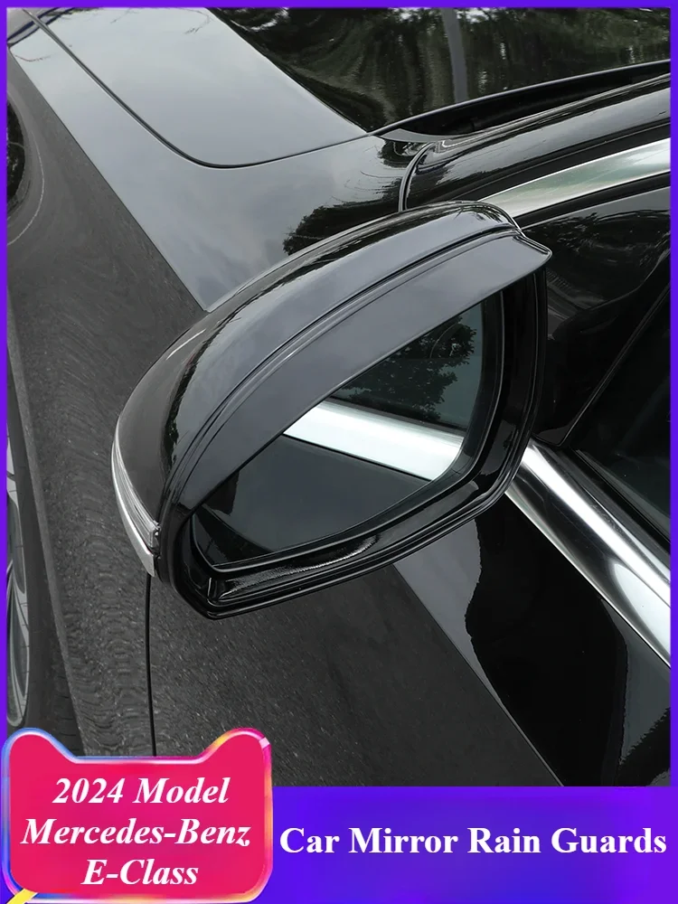 

For 2024 Mercedes-Benz E-Class E300L E260L Exterior Side Mirror Rain Deflector Side View Mirror Weather Guards Decor Accessories