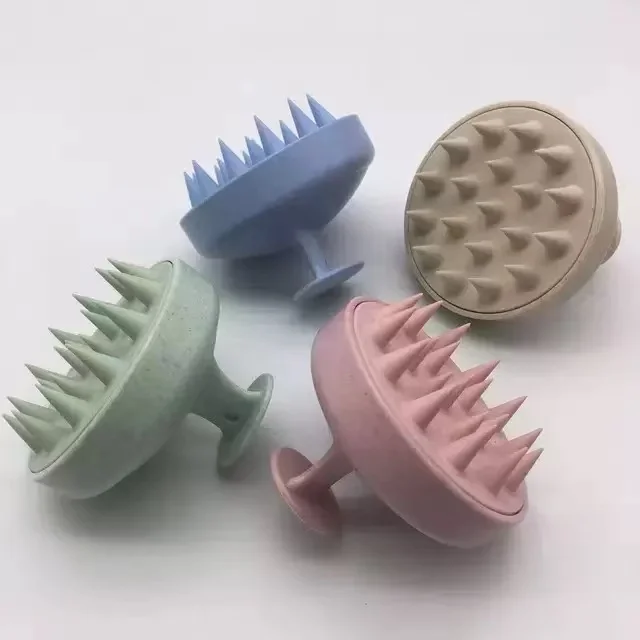 1 silicone shampoo brush body massage brush bathroom shower brush hair salon tool scalp massage comb amazing hair-washing comb