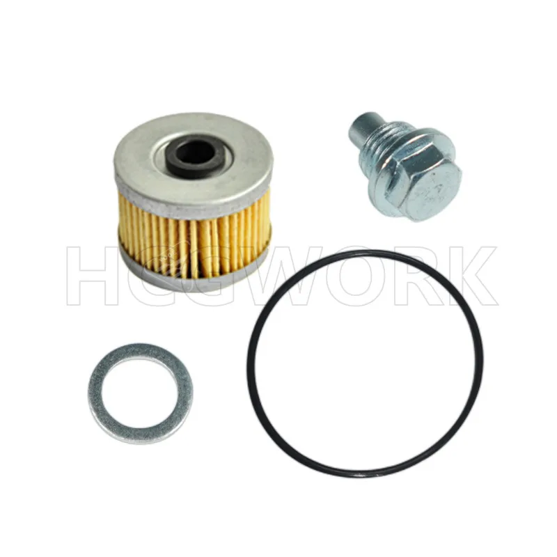 

1 Set Motorcycle Oil Filter + Drain Screw + Seal Ring for Loncin Voge 250rr Genuine Parts