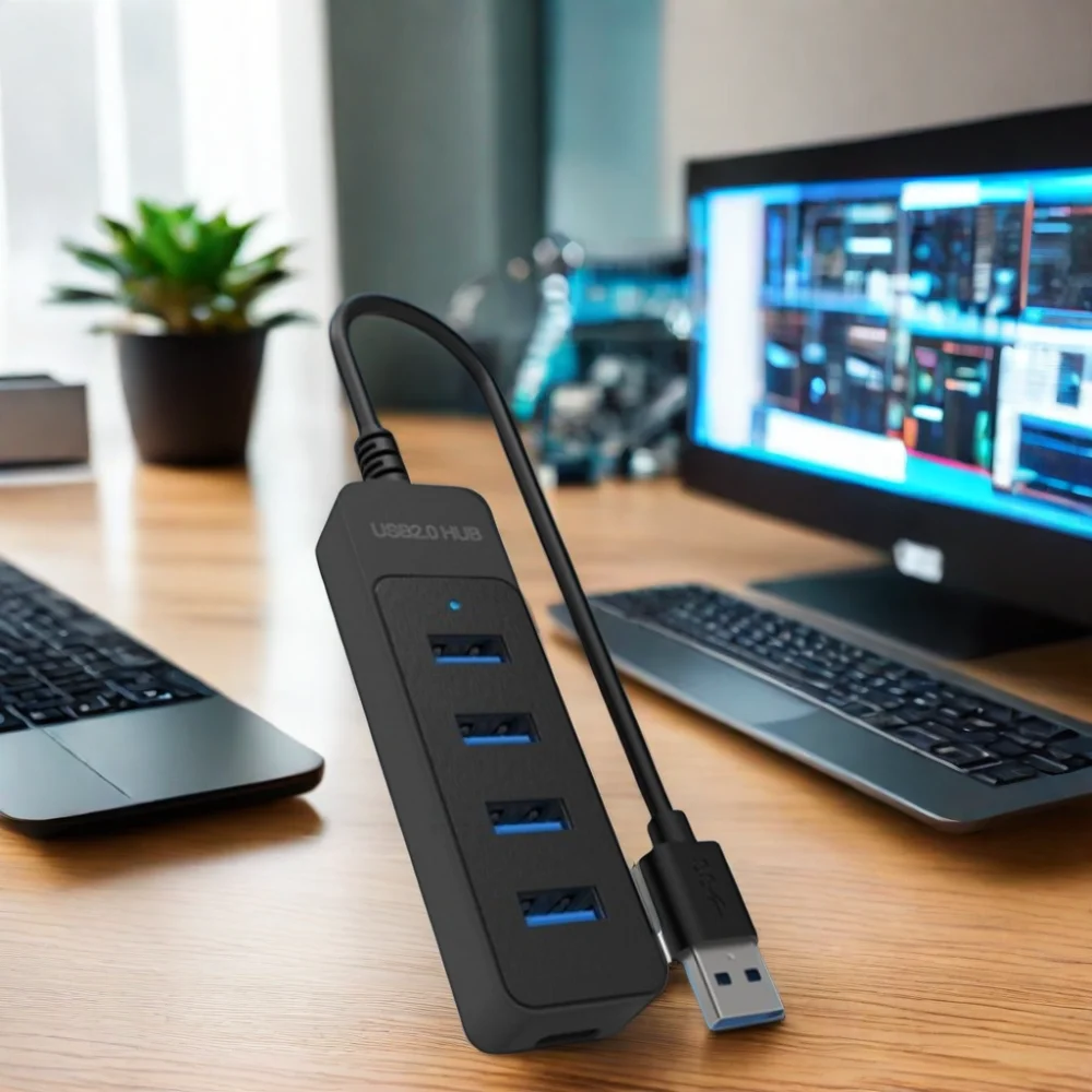 Док-станция DTECH Multiport USB-адаптер типа C USB 2.0 HUB для ноутбука