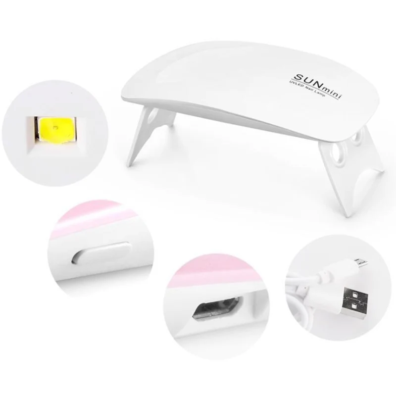 6W Nail Dryer Mini LED UV Lamp Portable Gel Lamp Professional Lamp Nail Tool