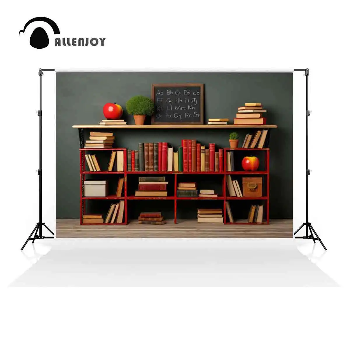 Allenjoy Back to School Bookcase Classroom Backdrop