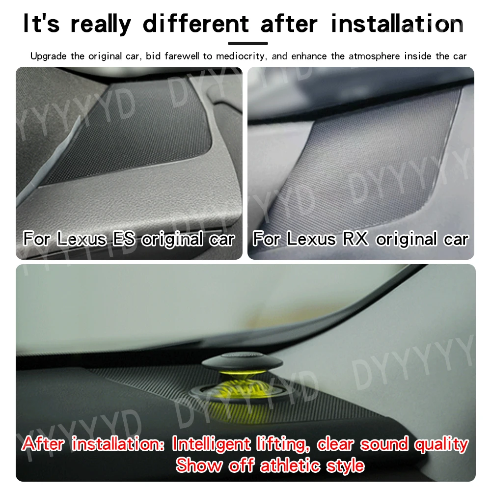 لكزس ES 2018-2023 RX 2016-2023 رفع مكبر الصوت المتكلم أداة معلقة الكهربائية ثلاثة أضعاف القرن APP التحكم LED 64 ألوان #5