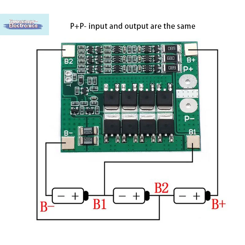 【25A 12V Battery PCM Charger Battery BMS Protection Circuit Board With Balan】