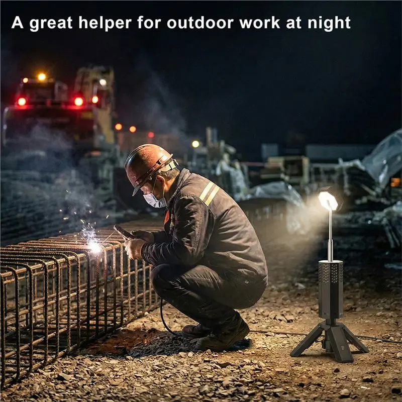 Hot Sale-Telescopic 20000Mah Camping Light Rechargeable Outdoor Emergency Fishing Lantern Dimming Night Atmosphere Light