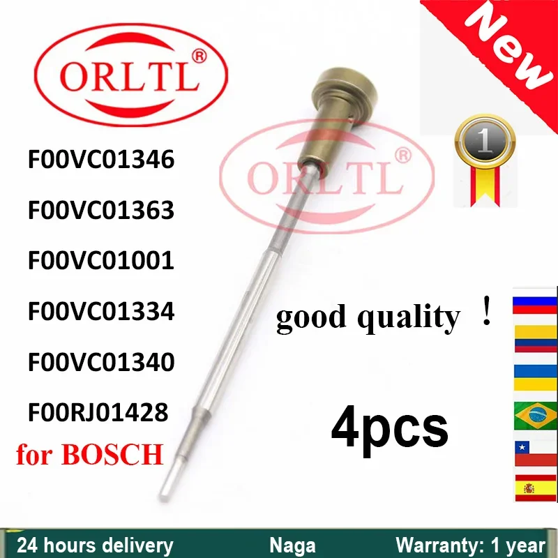 

НОВЫЙ Ремкомплект топливных клапанов (4 шт.) для BOSCH: F00VC01346, F00VC01363, F00VC01001, F00VC01334, F00VC01340, F00RJ01428 (ORLTL)