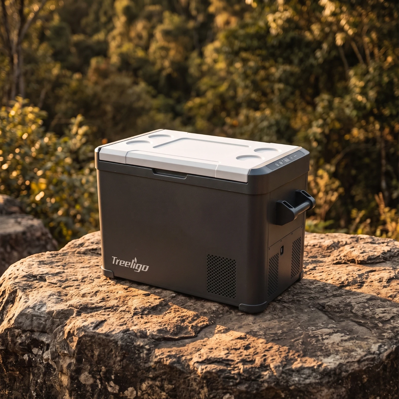 Car Refrigerator Low-Noise Portable Refrigerator Compressor Fridge Two-wayVoltage Cooler Compact for Campers, Camping