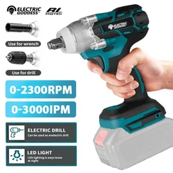 For 18V Makita TW285 520N.m Cordless Electric Impact Wrench Brushless Electric Wrench Hand Drill Socket Power Tool No Battery