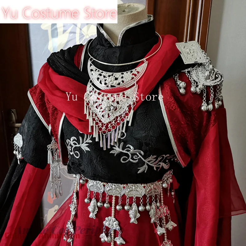 Yu Costume Tian Guan Ci Fu Hua Cheng Cosplay Costume Red Chinese Antique Costume Han Fu Suit Halloween Uniform San Lang Cosplay