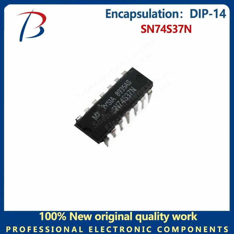 10PCS   SN74S37N package DIP-14 grid inverter chip