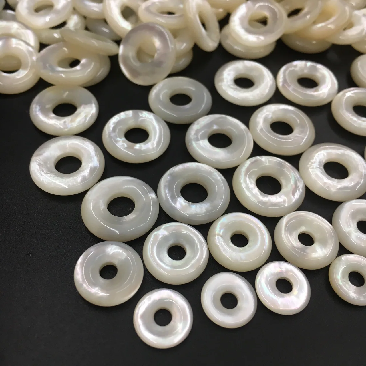 2pcs Shell Safety Buckle True Butterfly Shell Ancient Style Jewelry Accessories Three Specifications 3mm Thick Round